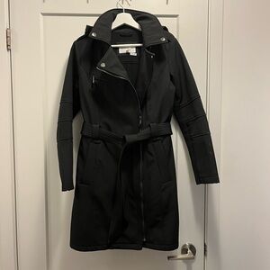 BCBGeneration Black Trench Coat with Belt